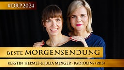 Julia Menger und Kerstin Hermes von radioeins (rbb) © rbb / Stefan Wieland Foto: Stefan Wieland