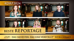 Das Team von "CUT - Das Silvester, das uns verfolgt" auf WDR COSMO © WDR / Annika Fußwinkel Foto: Annika Fußwinkel